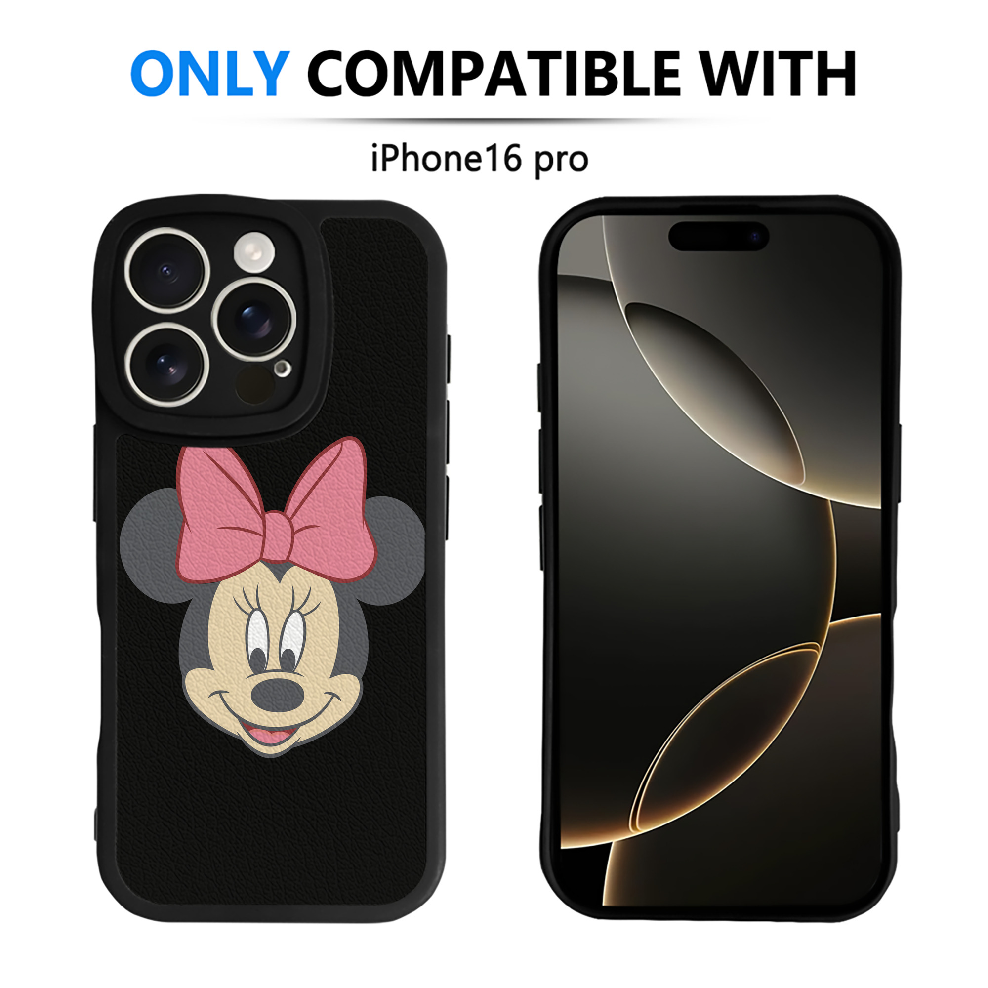 （画像用） ミッキーマウス Mickey Mouse 【iPhone 16シリーズ対応】シリコンスマホケース（レザー調） 材質：シリコン